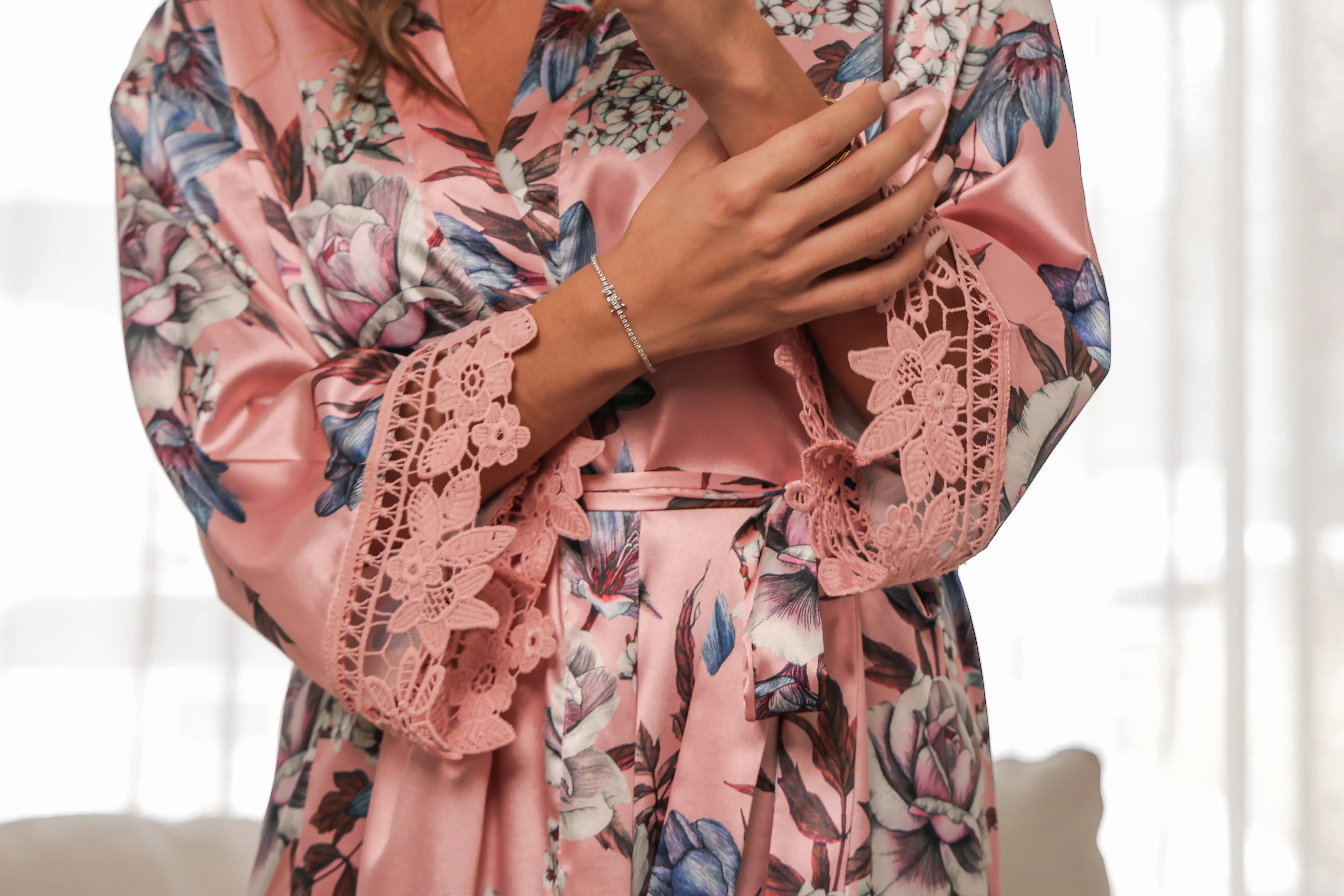 Iris Floral Lace Robe