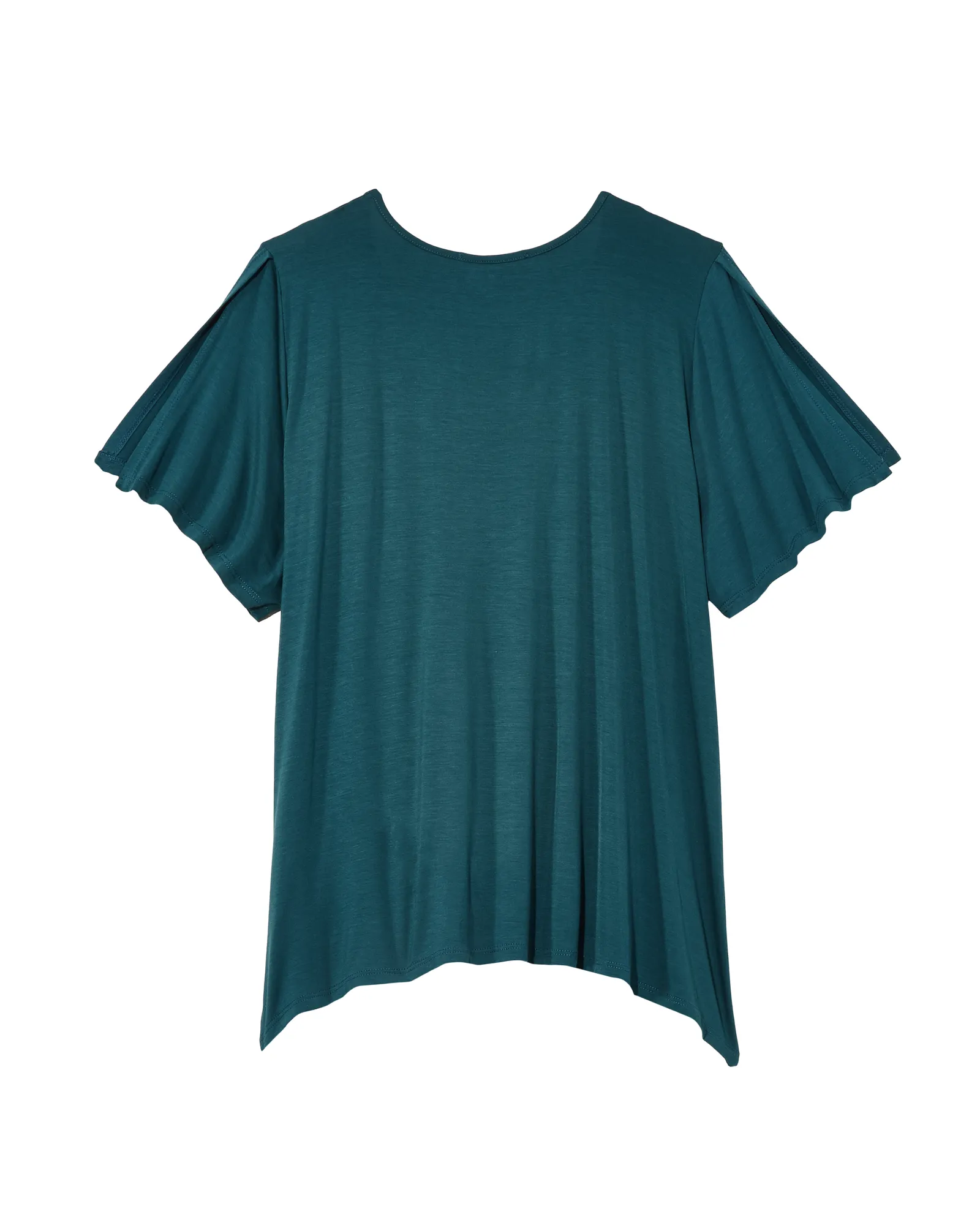 Jasmine Knotted VNeck Tee | Teal