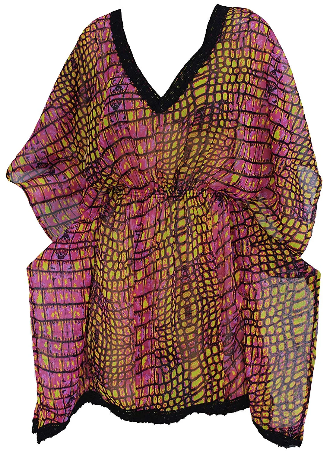 LA LEELA Cover-ups Beach Bikini wear Swimsuit Caftan Dress Women's Printed