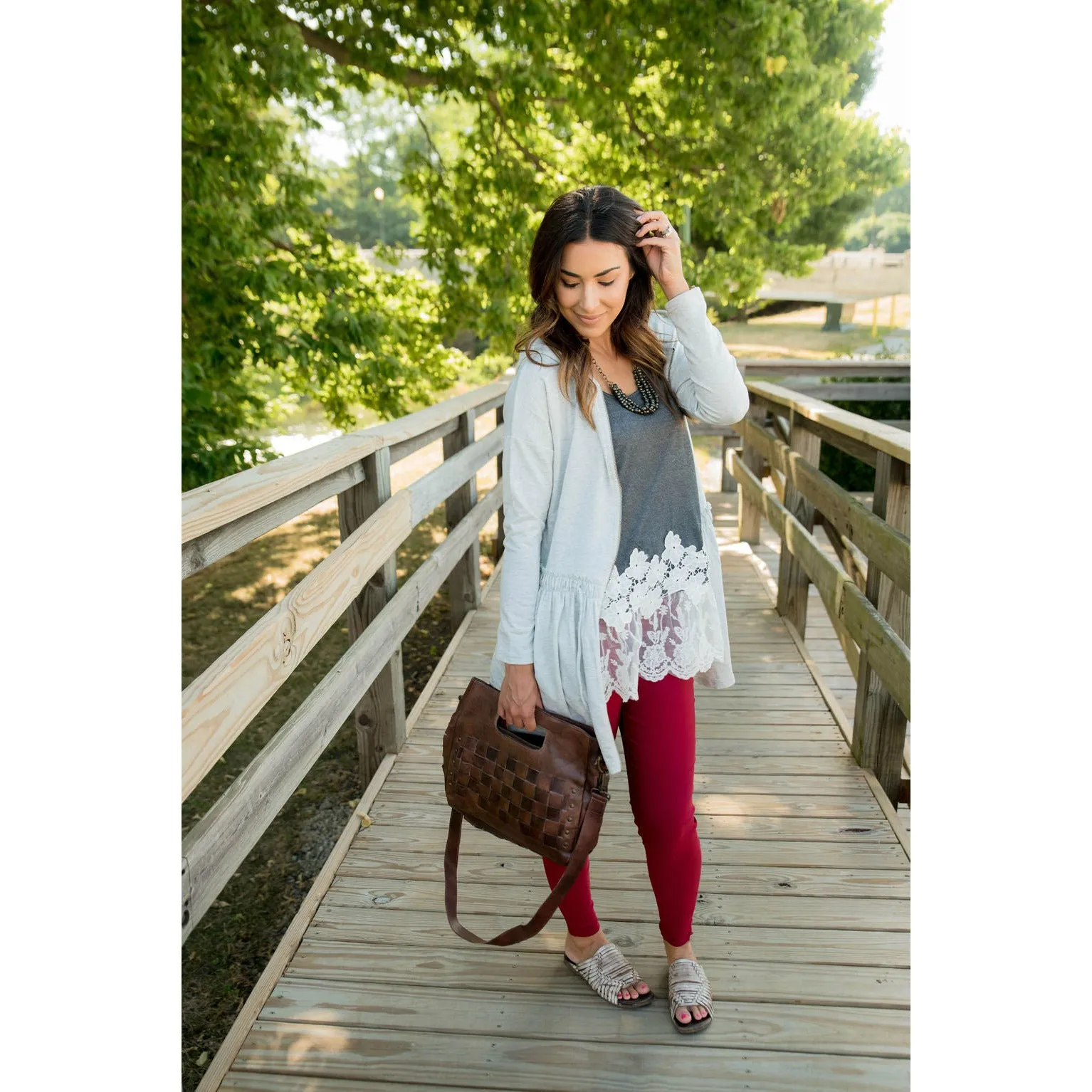 Lace Bottom Tank