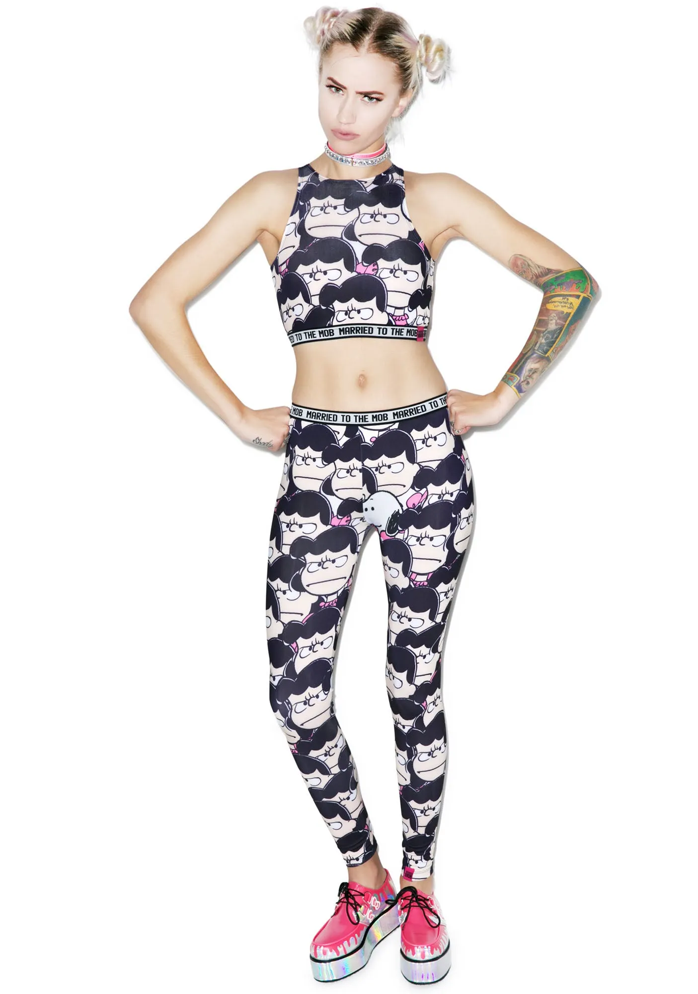 Lucy Printed Stretch Crop Top