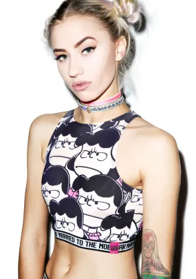 Lucy Printed Stretch Crop Top