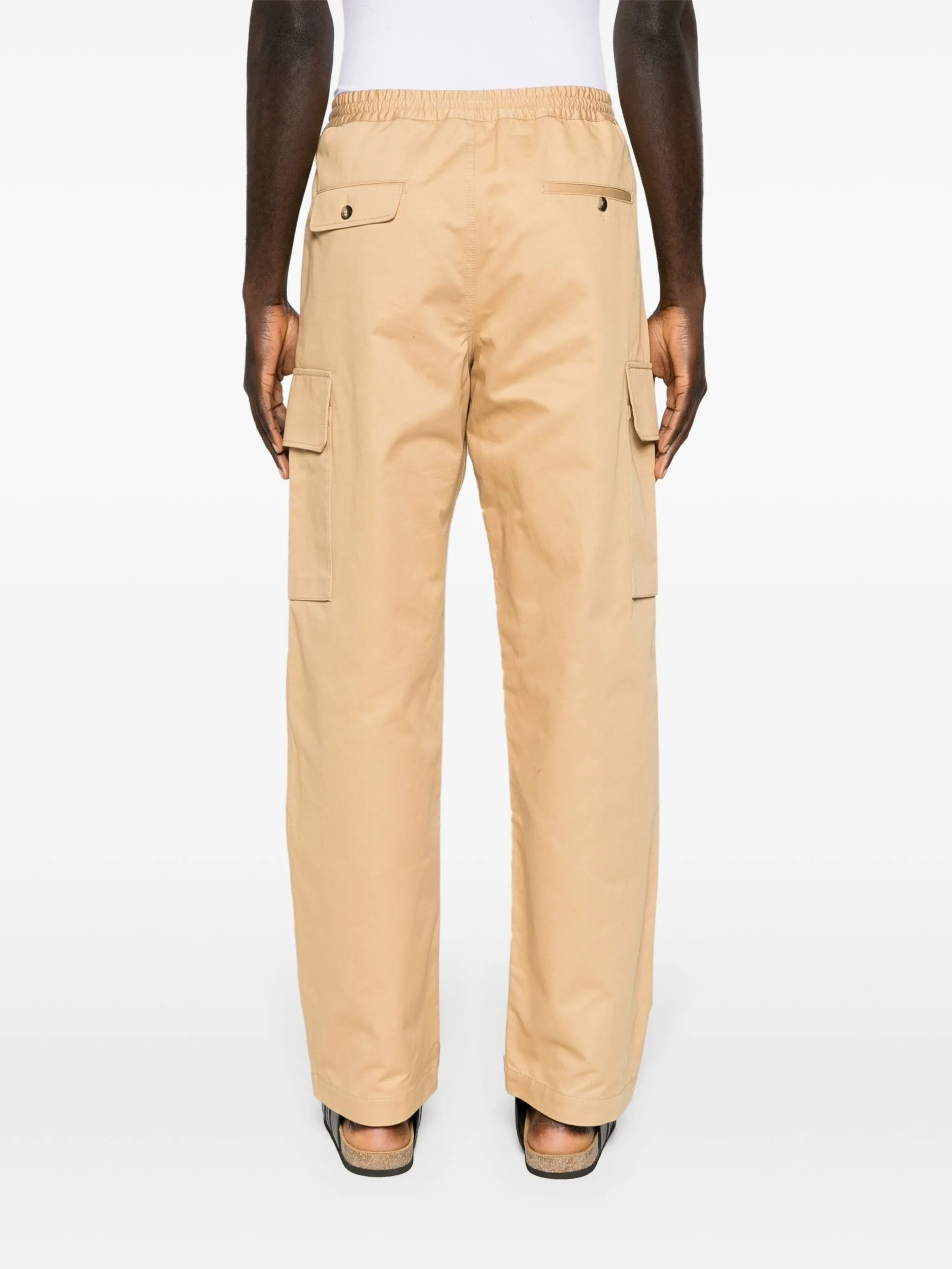 MID-RISE DRAWSTRING CARGO TROUSERS