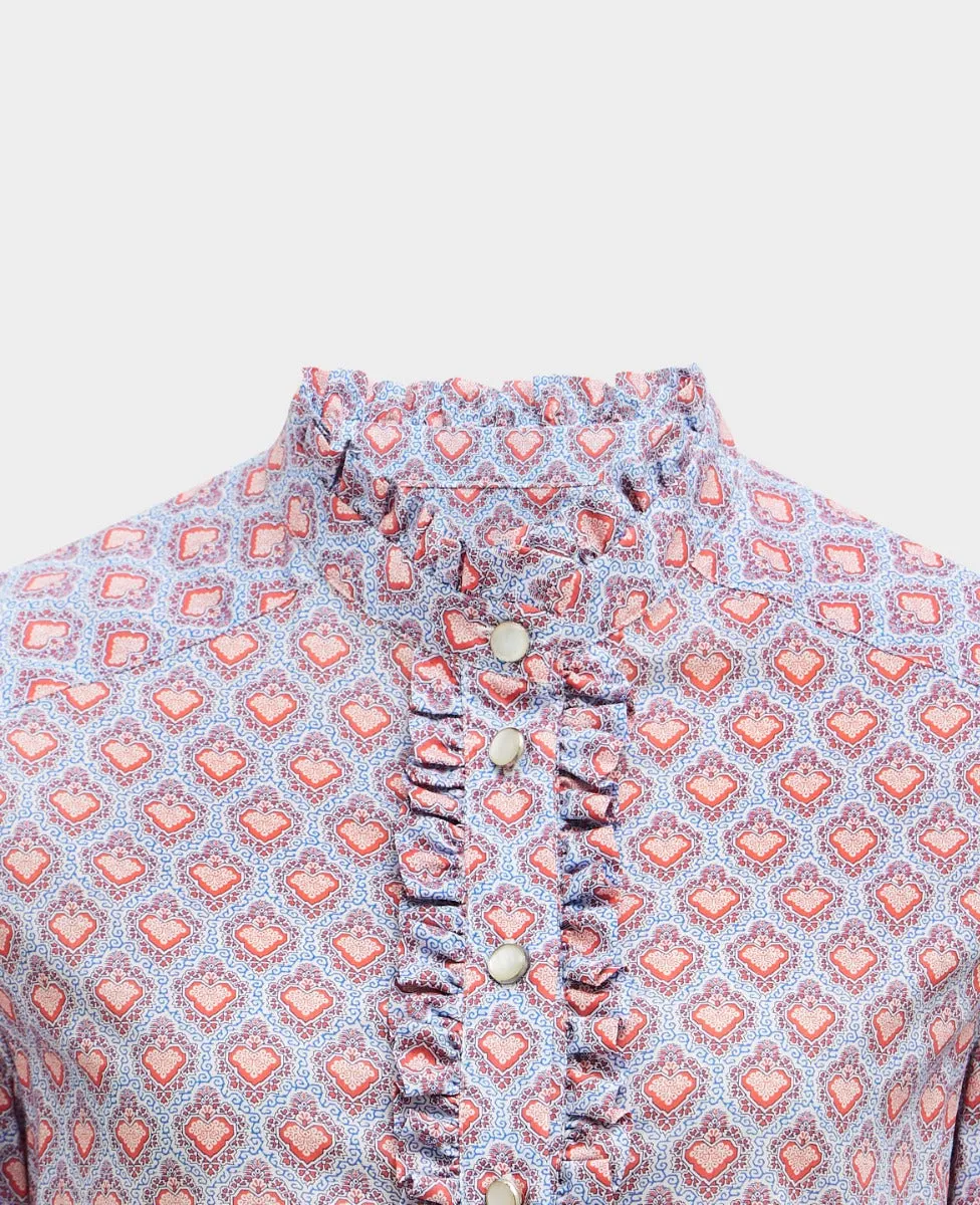 Nehru Collar Frill Shirt