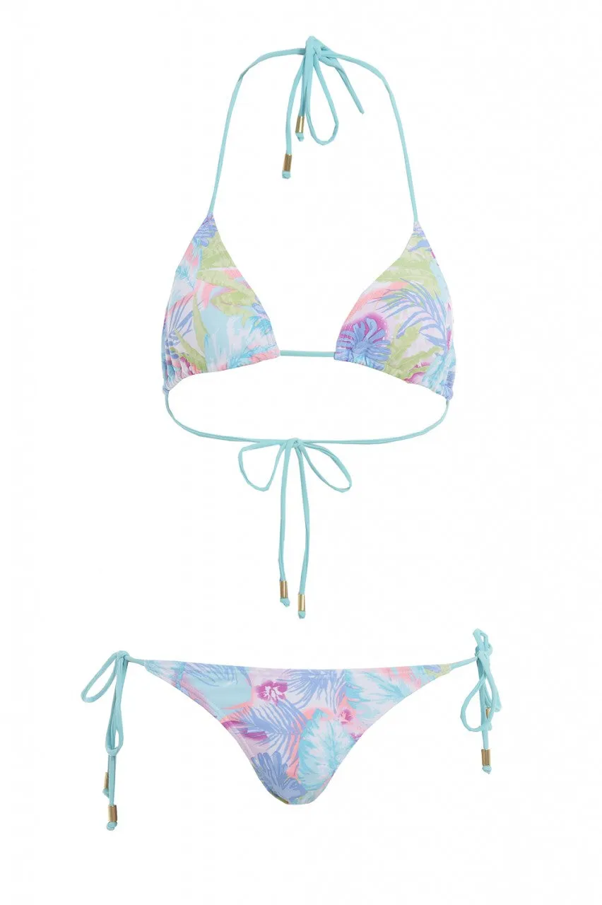 Pastel Print Triangle Bikini