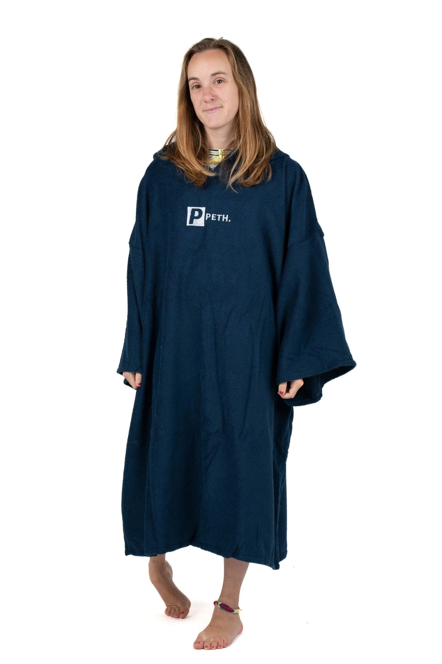 Premium Microfibre Oversized Changing Poncho / Robe - Navy Blue