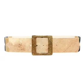 Rawhide Pampa Belt w/ Navy & Tan Stitch