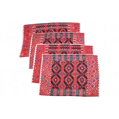 Red Handwoven Place Mats