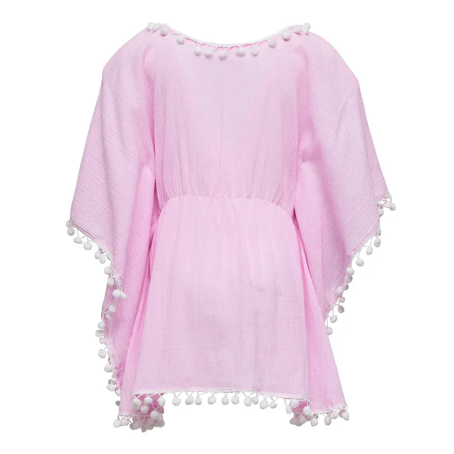 Snapper Rock- Pom Pom Cover-Up (Pink, 4-12)