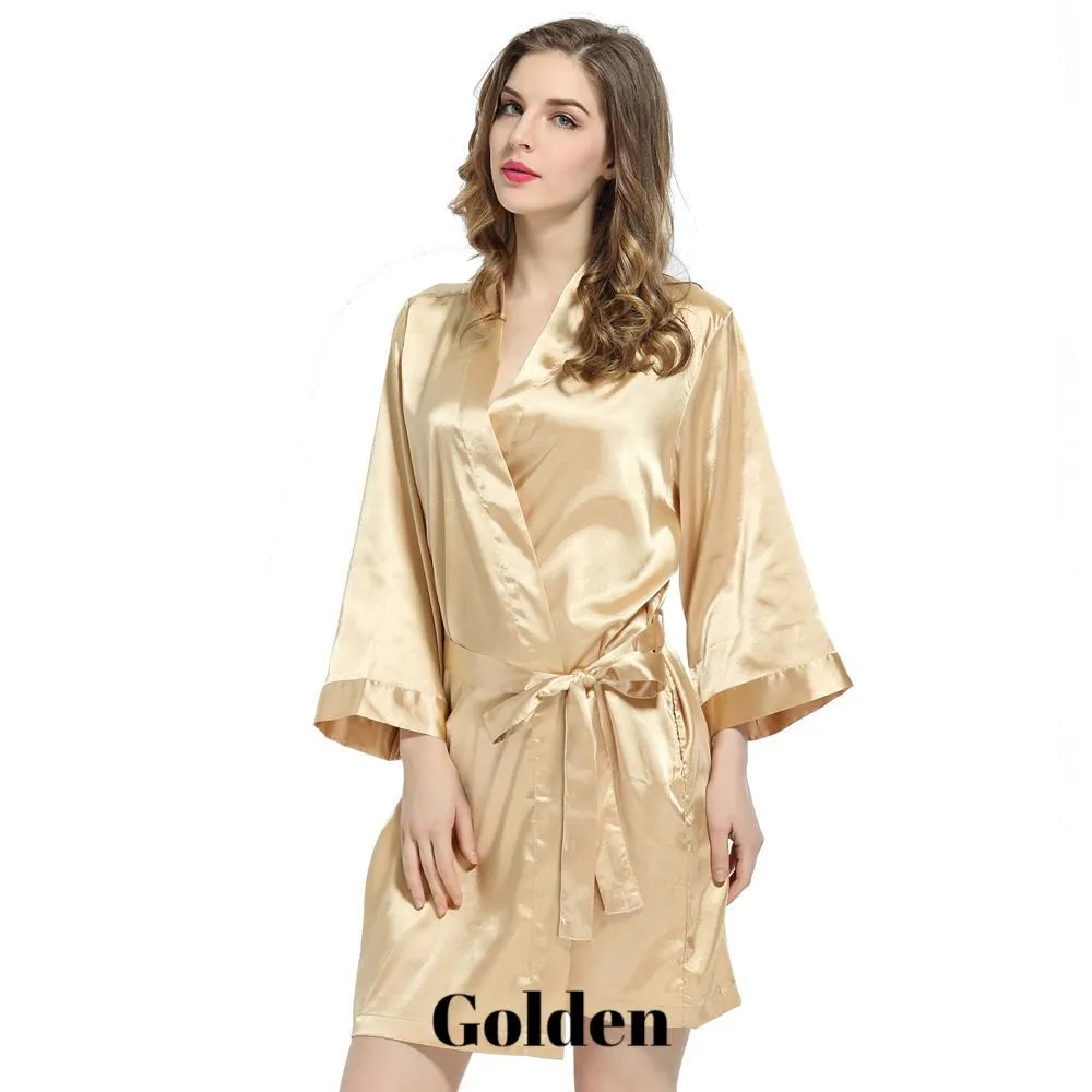 Solid Satin Robe