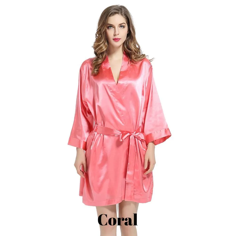 Solid Satin Robe