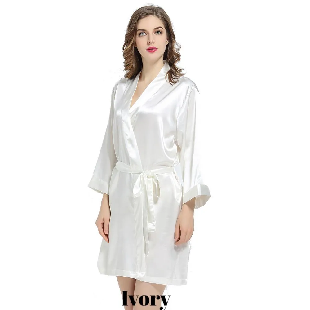 Solid Satin Robe