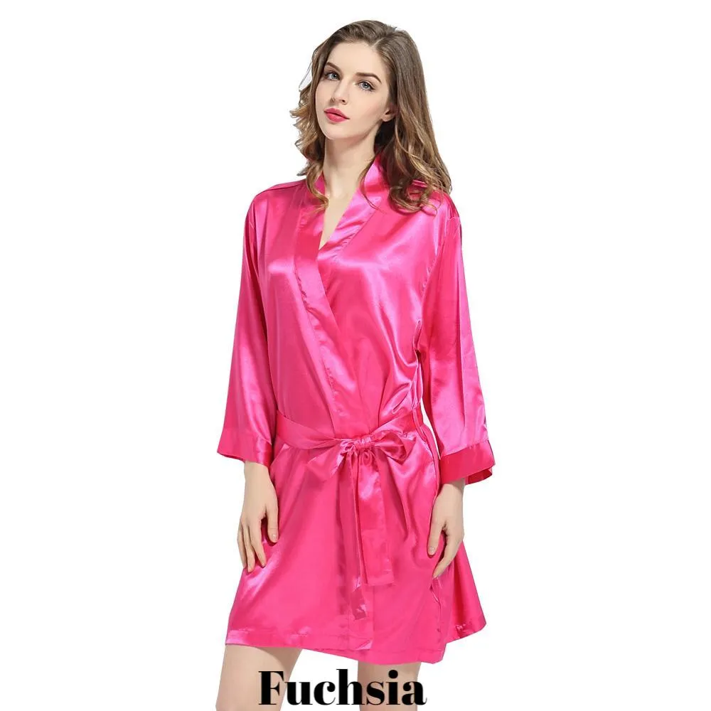 Solid Satin Robe