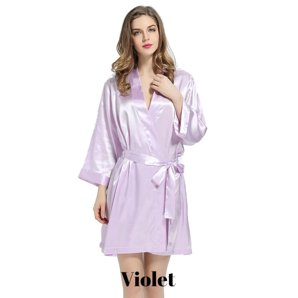 Solid Satin Robe