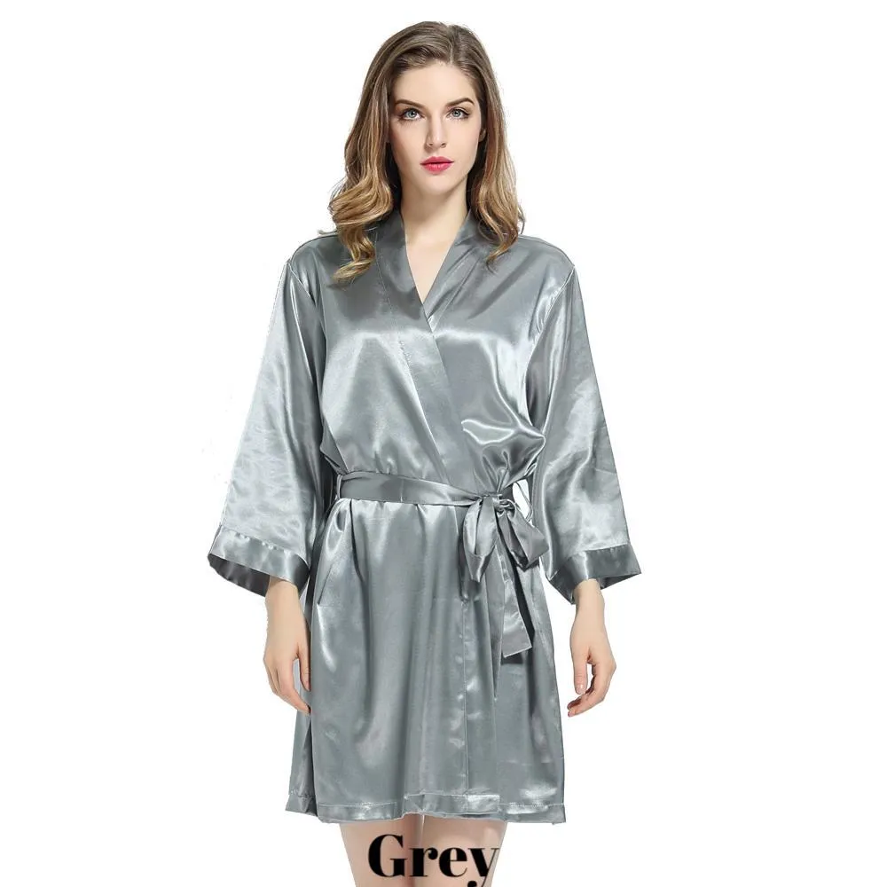 Solid Satin Robe