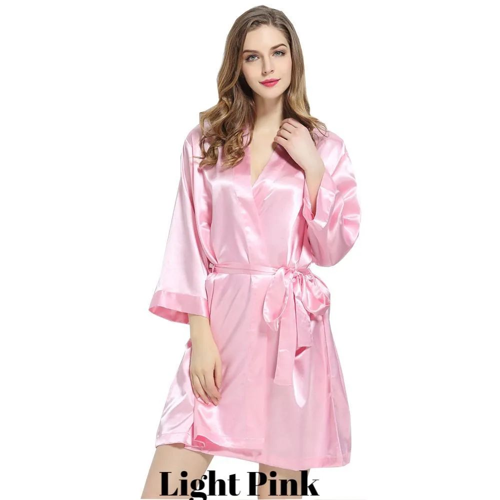 Solid Satin Robe