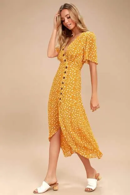 Summer Casual Irregular Midi Dresses