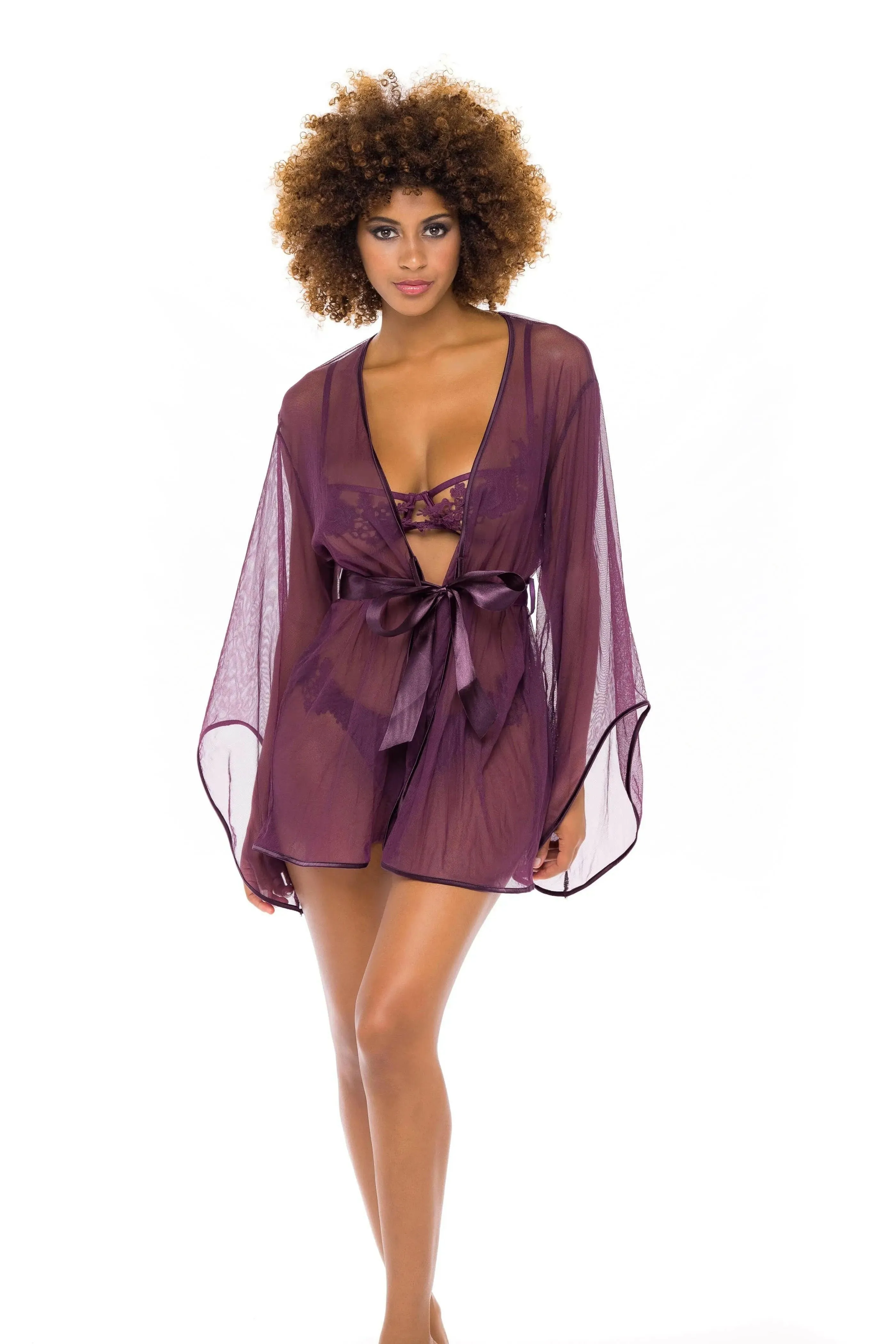 Sydney Embroidered Short Robe