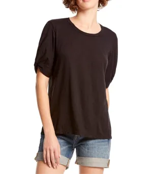 Victoria Knotted Sleeve Tee Black