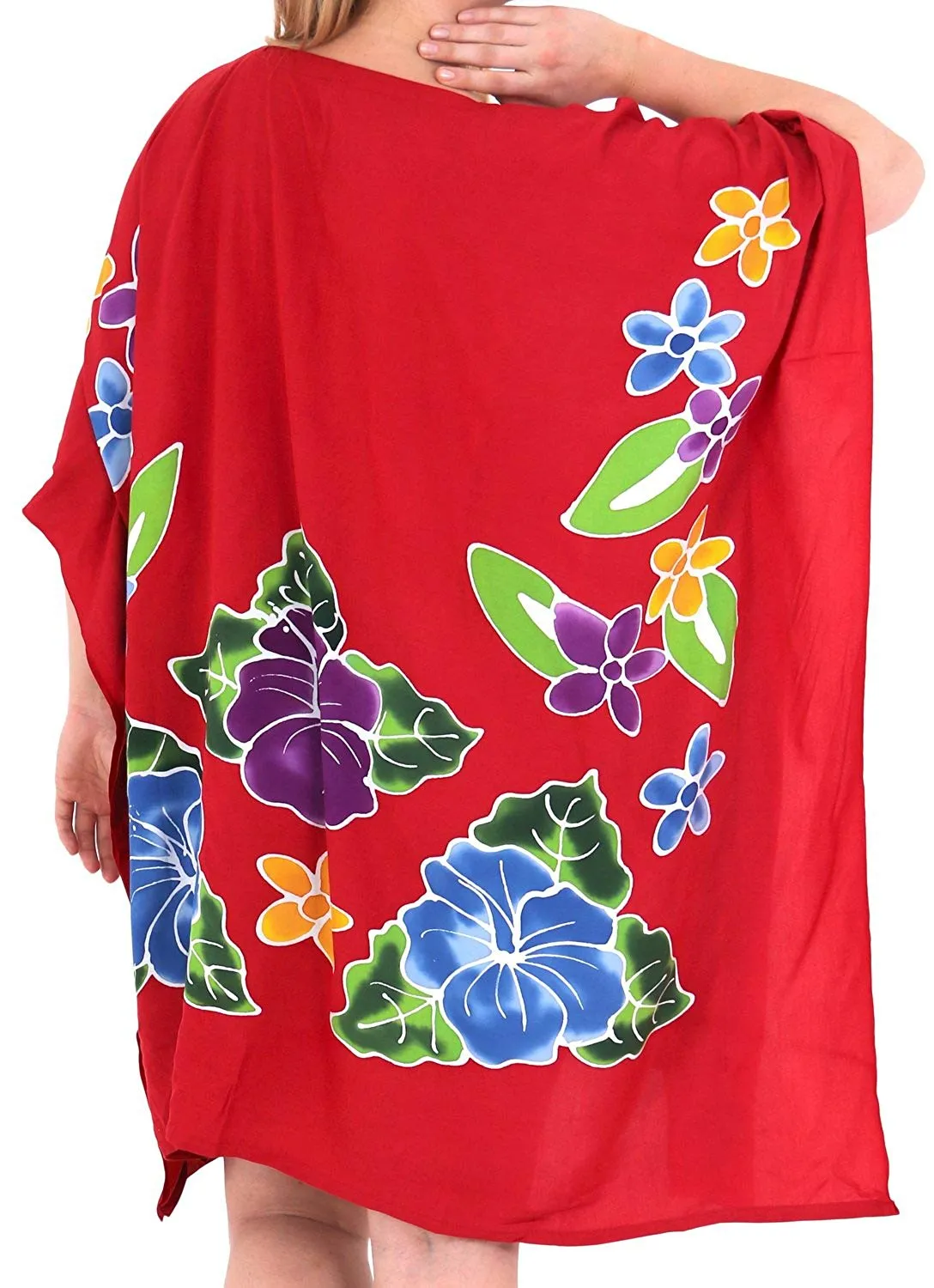 Women's Beachwear Evening Plus Kimono Blouse Loose Casual Cover ups Dresses Red